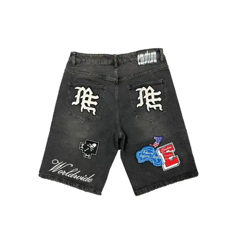 Danger Patch Denim Shorts2.webp