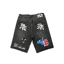 Danger Patch Denim Shorts2.webp