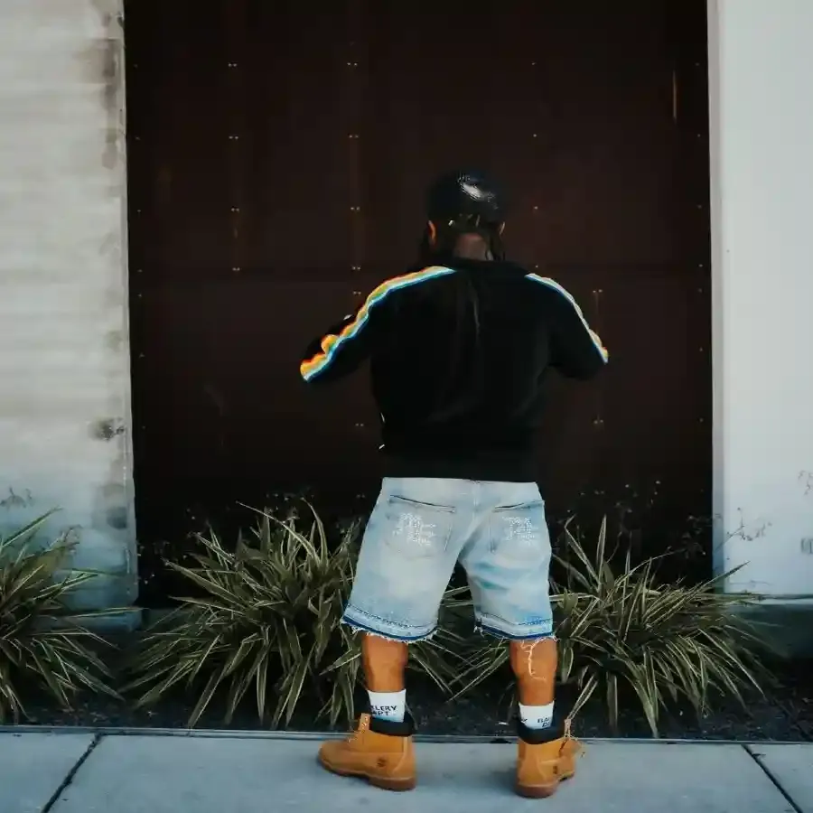 'ME' Rhinestone Denim Shorts4.webp