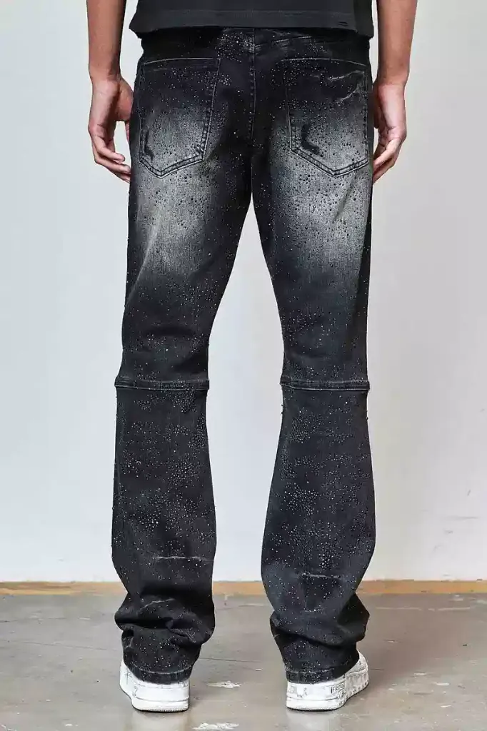 ALLOVER BLACKSTONE DENIM FLARE JEANS3.webp