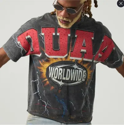 Wordwide tee shirt (XS, Rojo)