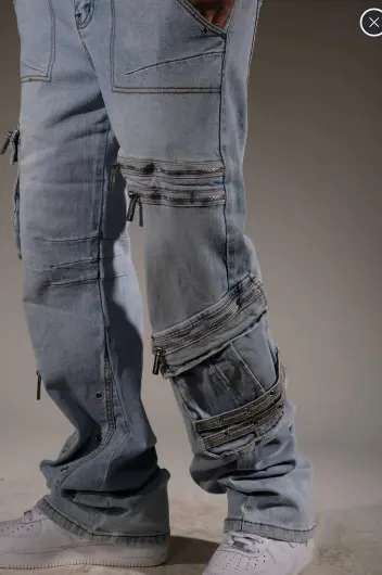 WESTERN FIT MULTI ZIPPER CARGO PANT