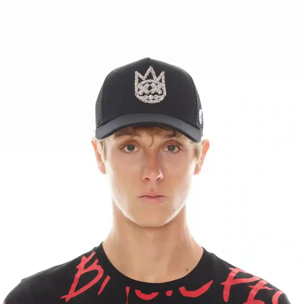 CLEAN CRYSTAL LOGO MESH BACK TRUCKER CURVED VISOR