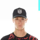 CLEAN CRYSTAL LOGO MESH BACK TRUCKER CURVED VISOR