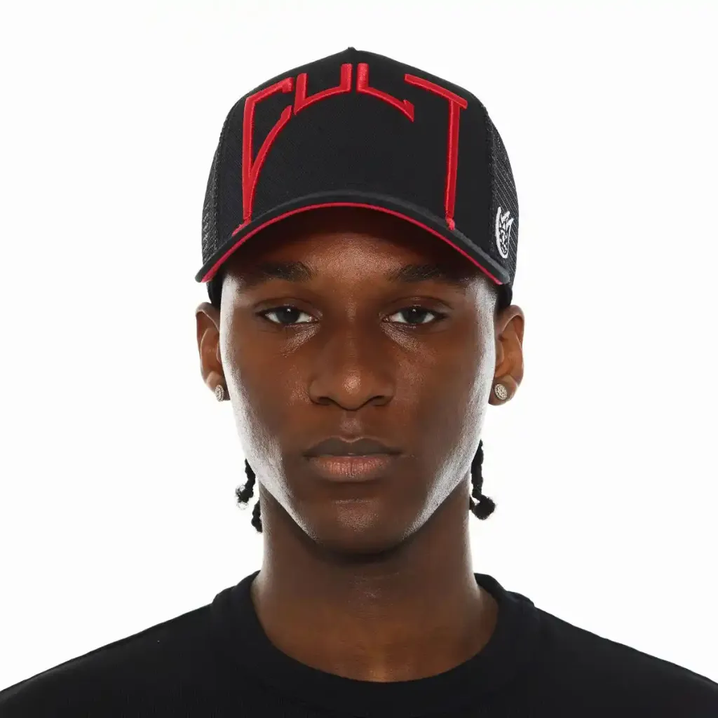 LOGO MESH BACK TRUCKER HAT CULT ARCH (Black)