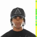 TRIANGLE LOGO MESH TRUCKER HAT