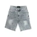 'Paisley' Denim Blue Shorts