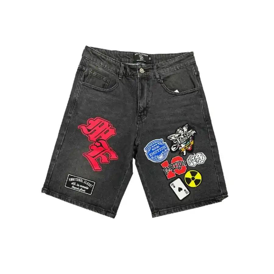 Danger Patch Denim Shorts (S)
