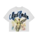 Blue Rhinestone Cropped shirt