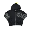 ‘Eclipse’ Black Rhinestone Hoodie