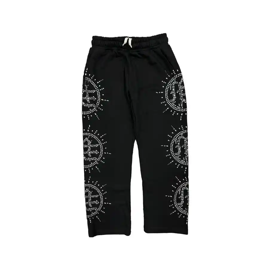 ‘Eclipse’ Rhinestone Sweats (S, Negro)